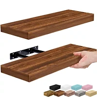 Sorbus 16" Floating 2-Shelf with Baskets