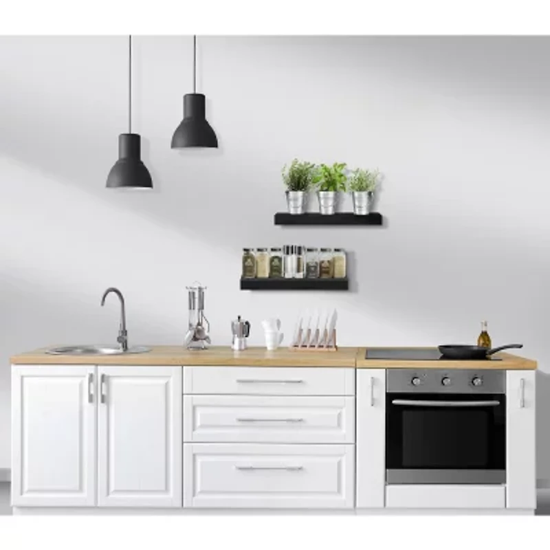 Sorbus 16" Floating 2-Shelf with Baskets