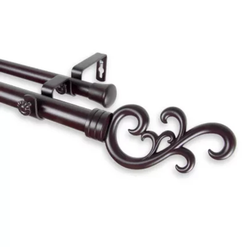 Rod Desyne Madeline 1" Adjustable Double Curtain