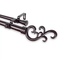 Rod Desyne Madeline 1" Adjustable Double Curtain