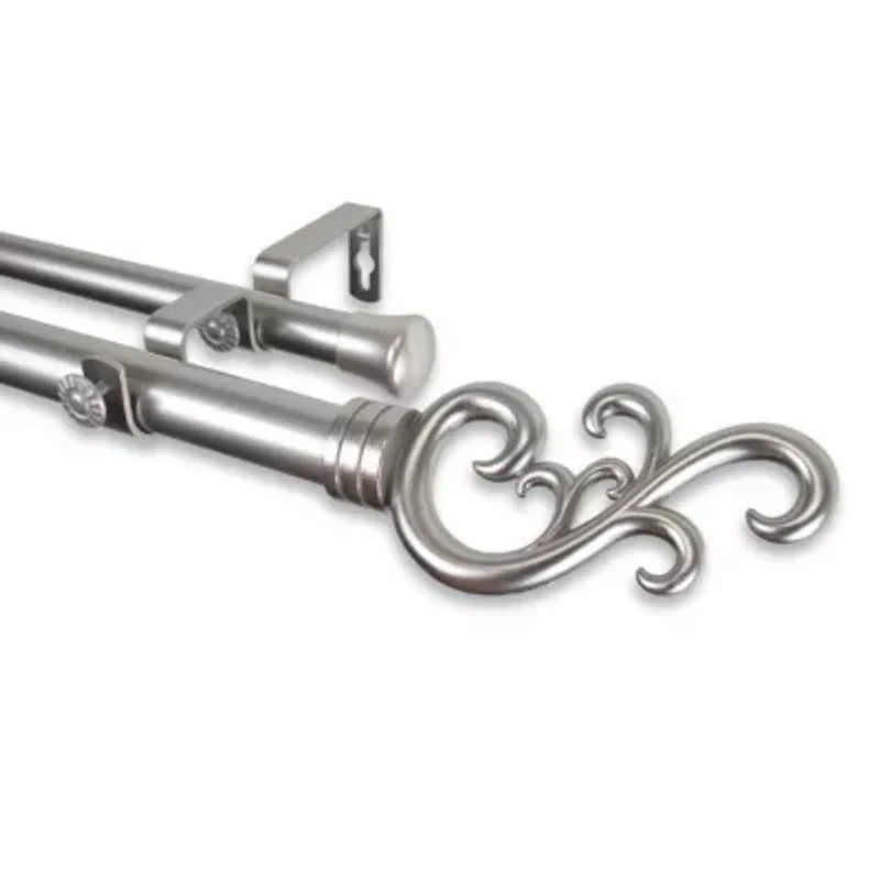 Rod Desyne Madeline 1" Adjustable Double Curtain