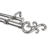 Rod Desyne Madeline 1" Adjustable Double Curtain