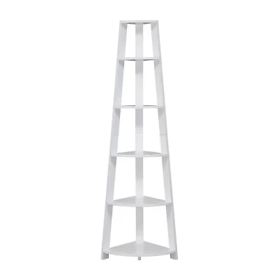 Newport 5 Tier Corner Bookshelf