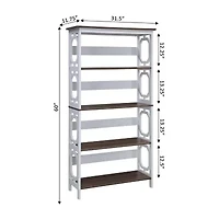 Omega Office + Library Collection 5-Shelf Bookcase