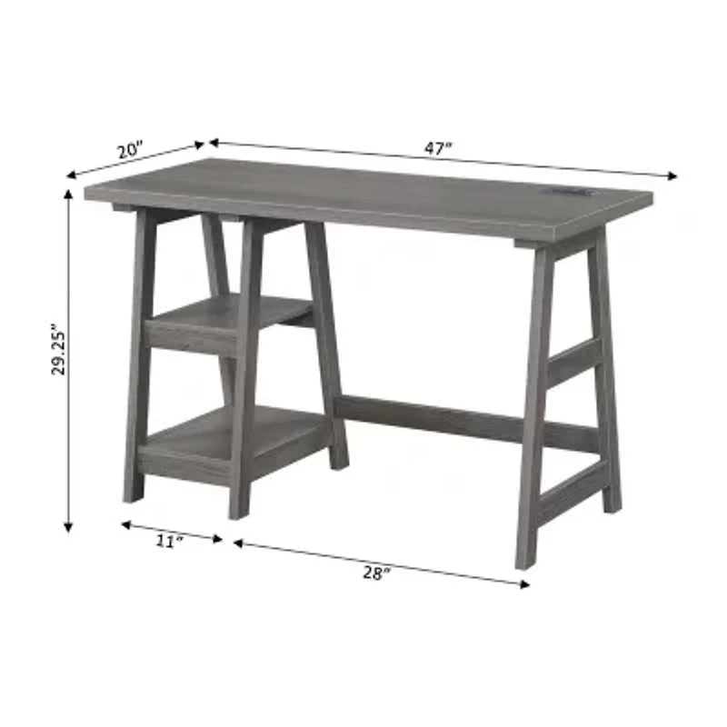 Convenience Concepts Designs2go Office And Library Collection Writing Desk