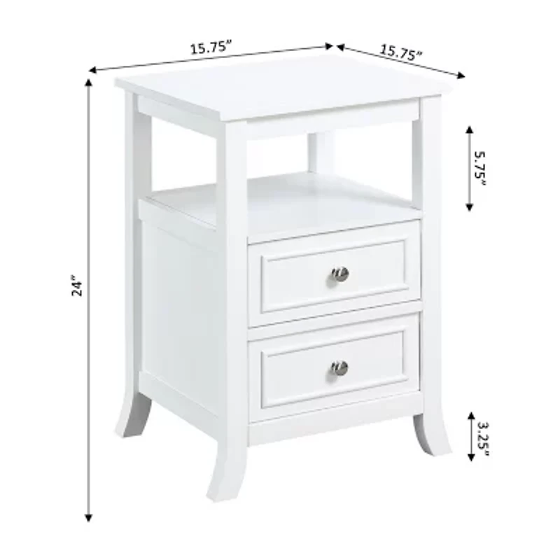 Melbourne 2-Drawer Storage End Table