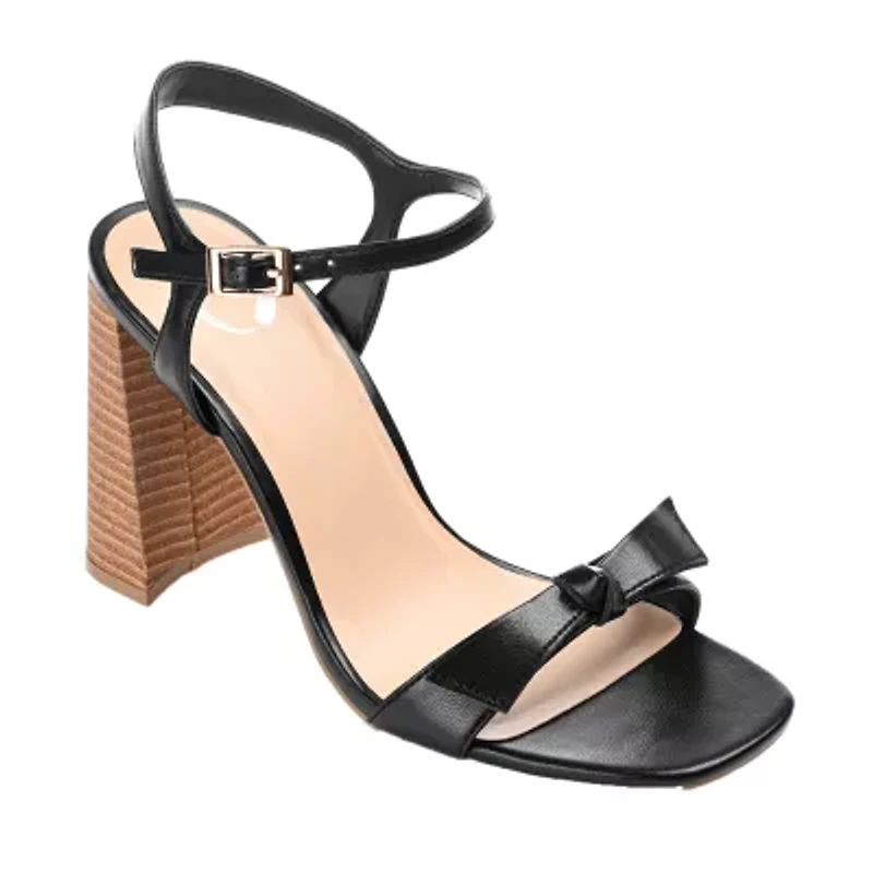 Journee Collection Dianne Womens Round Open Toe Stacked Heel Pumps