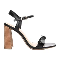 Journee Collection Dianne Womens Round Open Toe Stacked Heel Pumps