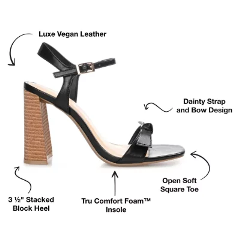 Journee Collection Dianne Womens Round Open Toe Stacked Heel Pumps