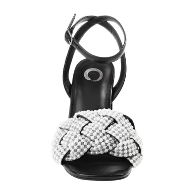 Journee Collection Dua Womens Open Toe Block Heel Pumps