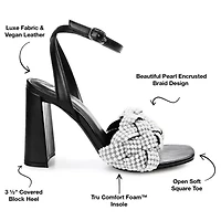 Journee Collection Dua Womens Open Toe Block Heel Pumps