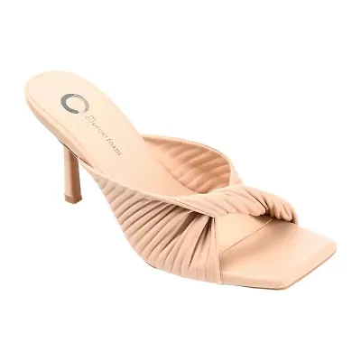 Journee Collection Greer Womens Round Open Toe Stiletto Heel Pumps
