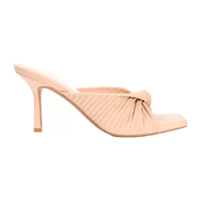 Journee Collection Greer Womens Round Open Toe Stiletto Heel Pumps