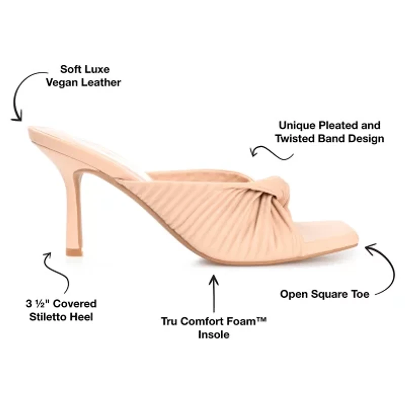 Journee Collection Greer Womens Round Open Toe Stiletto Heel Pumps