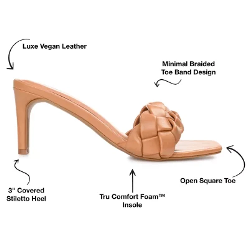 Journee Collection Hattie Womens Open Toe Stiletto Heel Pumps