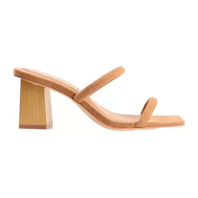 Journee Collection Henrietta Womens Round Open Toe Block Heel Pumps