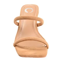 Journee Collection Henrietta Womens Round Open Toe Block Heel Pumps