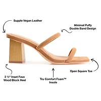 Journee Collection Henrietta Womens Round Open Toe Block Heel Pumps
