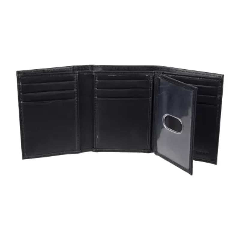 J. Ferrar Mens Extra Capacity RFID Blocking Trifold Wallet