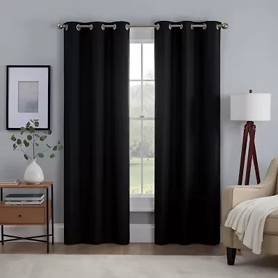 Eclipse Khloe Grommet Top Energy Saving 100% Blackout Single Curtain Panel