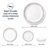 Corelle Brushed Silver 16-pc. Glass Dinnerware Set