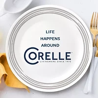 Corelle Brushed Silver 16-pc. Glass Dinnerware Set