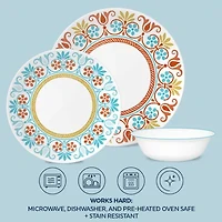 Corelle Global Collection Terracotta Dreams 12-pc. Glass Dinnerware Set