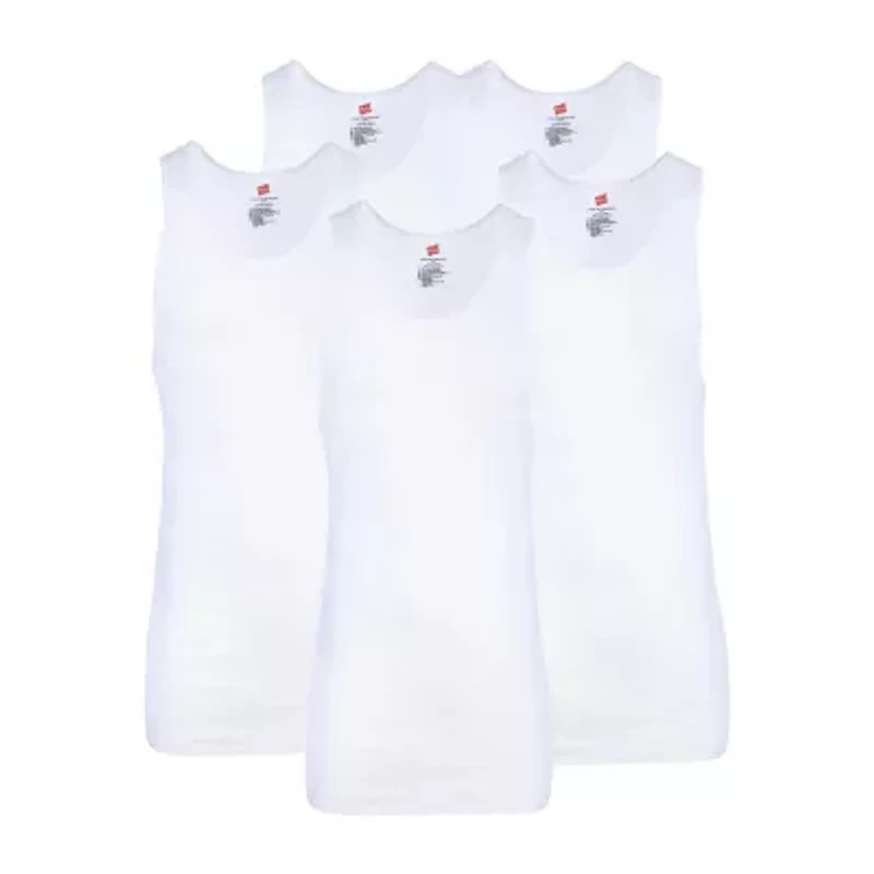 Hanes Fresh Iq Mens Scoop Neck Sleeveless 5 Pack Big and Tall Tank