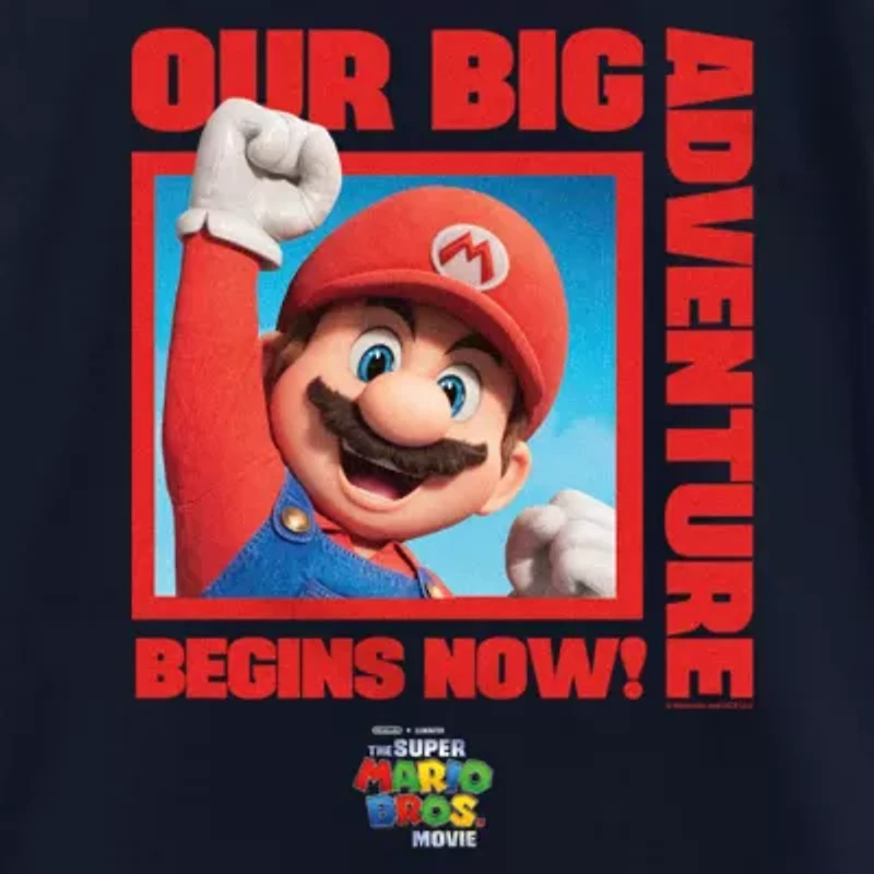 The Super Mario Bros. Movie Little & Big Kid Girls Crew Neck Short Sleeve Regular Fit Luigi Graphic T-Shirt