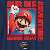 The Super Mario Bros. Movie Little & Big Kid Boys Crew Neck Short Sleeve Regular Fit Graphic T-Shirt