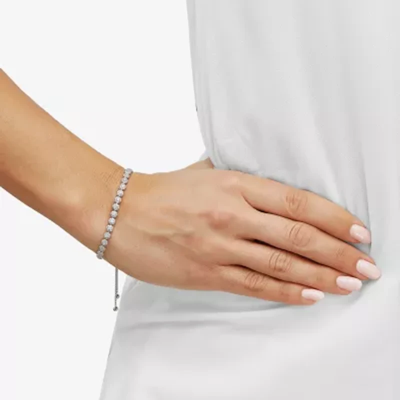 1 CT. T.W.  Diamond Bolo Bracelet in 10K White Gold