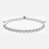1 CT. T.W.  Diamond Bolo Bracelet in 10K White Gold
