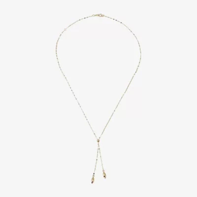 Gold Addiction Womens 14K Gold 18 Inch Y Necklace