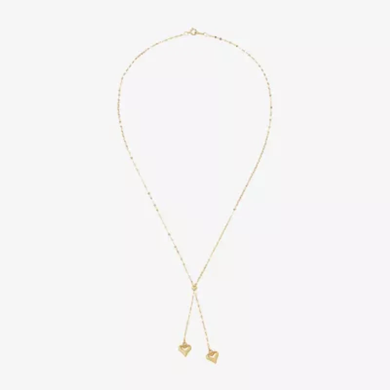 Gold Addiction Lariat Style Womens 14K Gold 18 Inch Y Necklace