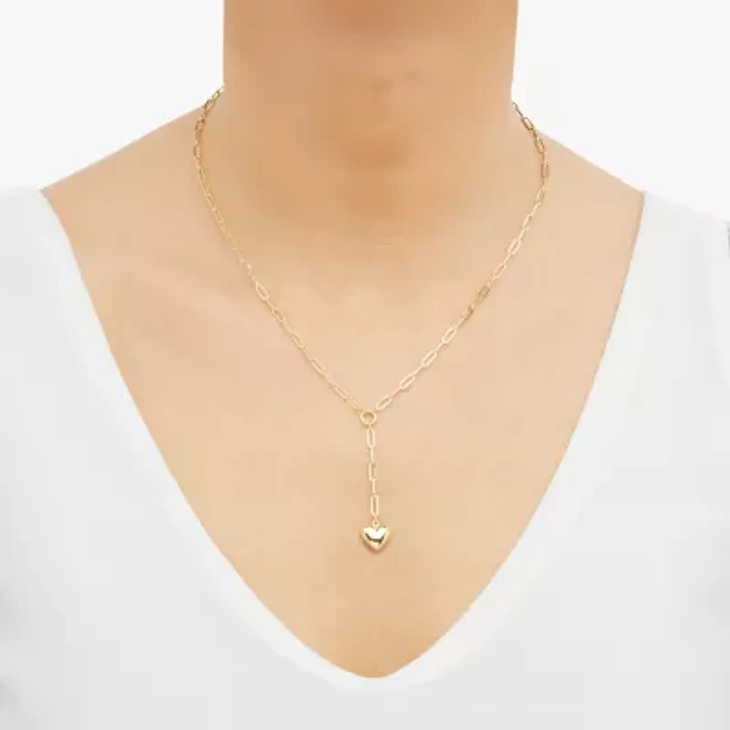 Gold Addiction Lariat Style Womens 10K Gold 18 Inch Y Necklace