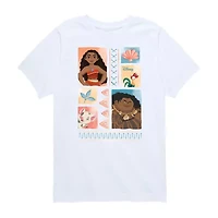 Disney Collection Little & Big Kid Girls Crew Neck Short Sleeve Regular Fit Princess Moana Graphic T-Shirt