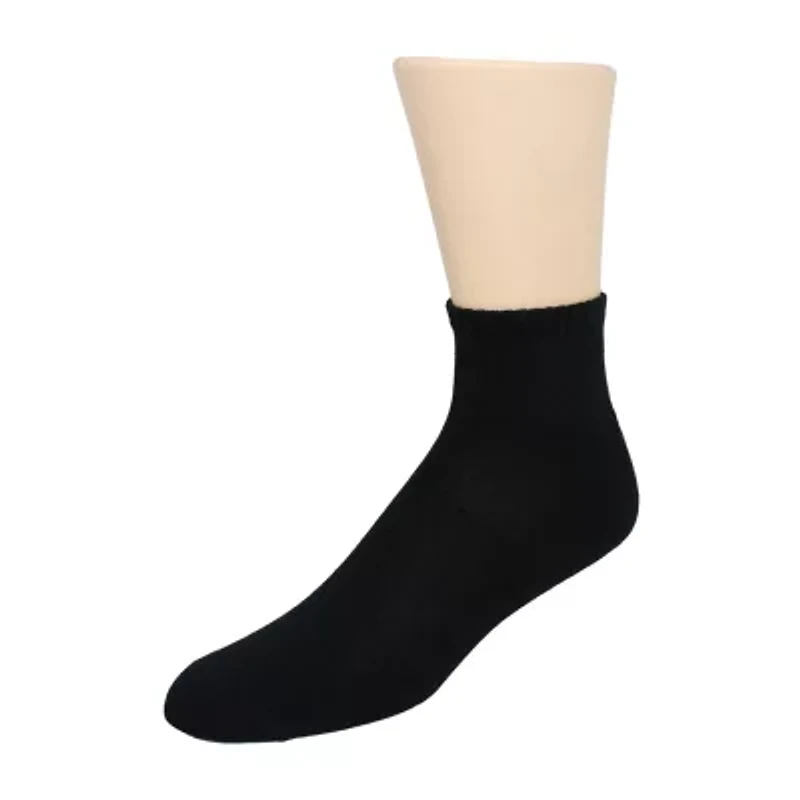 Dockers Half Cushion Mens Multi-Pack 6 Pair Quarter Ankle Socks