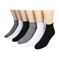 Dockers Half Cushion Mens Multi-Pack 6 Pair Quarter Ankle Socks