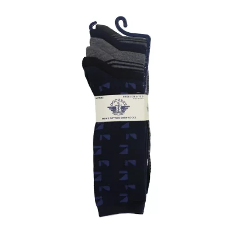 Dockers Dress Mens 6 Pair Crew Socks