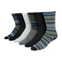 Dockers Flat Knit Mens 6 Pair Crew Socks