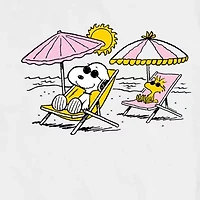 Womens Juniors Crew Neck Short Sleeve Regular Fit Peanuts Snoopy Graphic T-Shirt