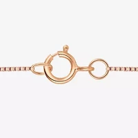 Womens Lab Created White Opal 14K Rose Gold Over Silver 18 Inch Pendant Necklace