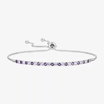 Gemstone Sterling Silver Bolo Bracelet