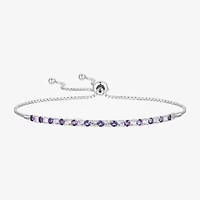 Gemstone Sterling Silver Bolo Bracelet