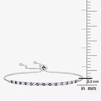 Gemstone Sterling Silver Bolo Bracelet