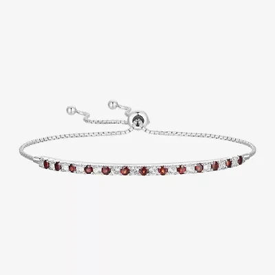 Gemstone Sterling Silver Bolo Bracelet