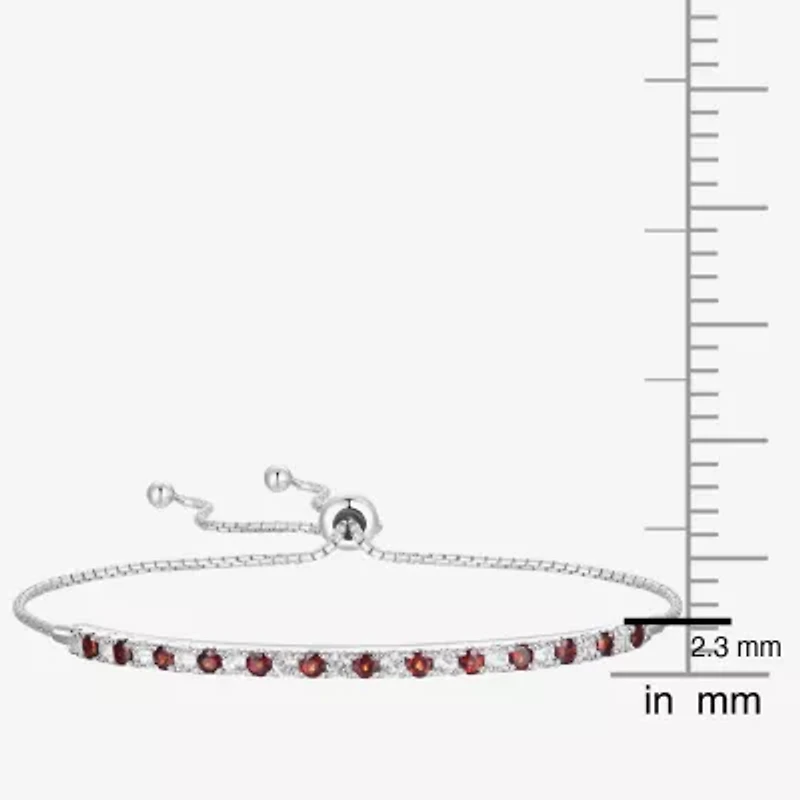 Gemstone Sterling Silver Bolo Bracelet