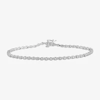 Womens 1 CT. Lab Grown White Diamond 10K Gold Tennis Bracelet