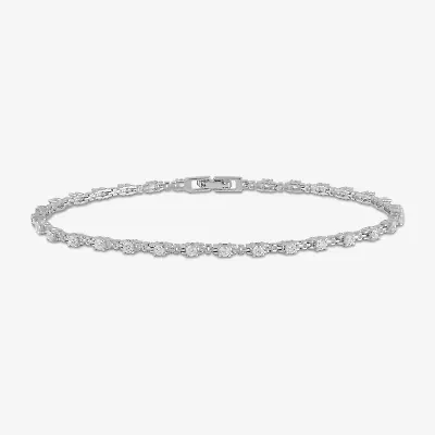 Womens 1 CT. Lab Grown White Diamond 10K Gold Tennis Bracelet