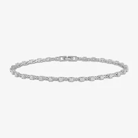 Womens 1 CT. Lab Grown White Diamond 10K Gold Tennis Bracelet